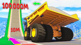 НА СКОЛЬКО ВЫСОКО ОГРОМНЫЙ  DUMP БЕЛАЗ СМОЖЕТ ЗАБРАТЬСЯ В ГОРУ ?  - ЭКСПЕРИМЕНТЫ В ГТА 5 МОДЫ