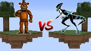ILHA DO FREDDY ANIMATRONIC VS ILHA DO ALIEN XLR8 no MINECRAFT