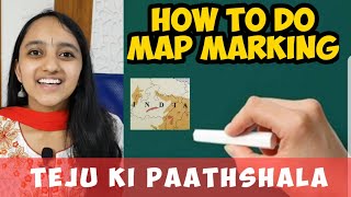 ICSE Geography Map Marking (Rivers, Water Bodies, Cities) | ICSE 2020 Class X | Teju ki Paathshaala
