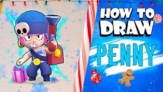 Как Нарисовать Пенни|How To Draw Penny|Brawl Stars|Бравл Старс