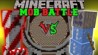 CANDY CREEPER VS ICE GOLEM - Minecraft Mob Battles - Christmas Battle Mods