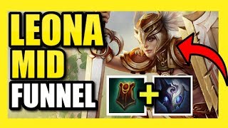 (NEW BOOSTING STRAT!) FUNNELING LEONA MID IN HIGH ELO! | REDEFINING THE META! |Season 9 Funnel Strat