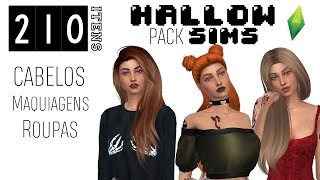 SUPER PACK HALLOW SIMS - Cabelos, Roupas, Maquiagens || The Sims 4 (210 Itens)