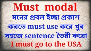Use must and make sentence easily. Express your strong feeling from today in English.