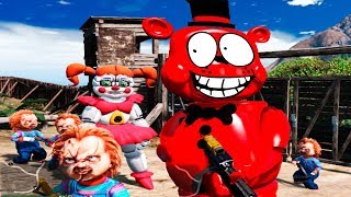 ГТА 5 ФНАФ ПРИКЛЮЧЕНИЯ АНИМАТРОНИКОВ ЧАКИ И ЖЕЛЕЙНЫЙ ВАЛЕРА   5 ночей Фредди