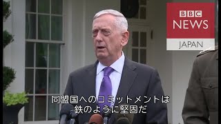 米国防長官、同盟国防衛へのコミットメントは「鉄のように堅固」