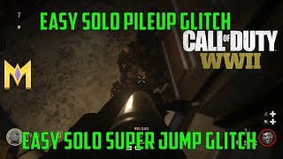 COD WW2 Glitches - ZOMBIES Super Jump GLITCH *SOLO* EASY SUPER JUMP GLITCH! GOD MODE Pile Up Glitch