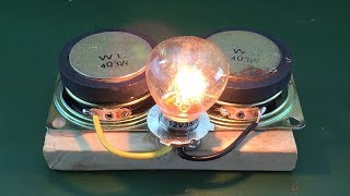 Awesome free energy using speaker magnet new technology 100%