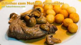 Bifinhos com Natas e Cogumelos