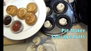 Sausage Roll Rollups in a Pie maker Cheekyricho cooking video recipe.Kids Party Favourite fingerfood