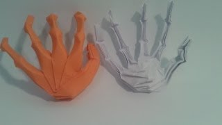 Como hacer una mano de papel