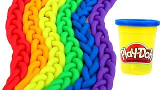 Play Doh Braids Rainbow Modelling Clay Fun and Creative For Kids Learn Colors