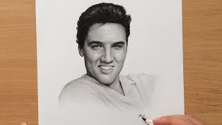 Elvis Presley Pencil Portrait - Time Lapse of the Drawing