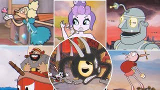 Cuphead - All Boss Intros & Animations 100% Complete
