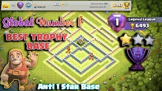 Global Number 1 Legendary Trophy Base 2019 | New Th12 Best Trophy Base 2019 /Anti 1 Star / Anti 2