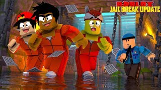 ROBLOX JAIL BREAK UPDATE - DONUT & ROPO FIND A NEW SECRET SEWER ESCAPE UNDER THE PRISON!!