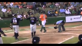 HomeRun de Baltazar Lopez de Rieleros de Aguascalientes 10-04-2014