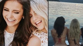 Nina Dobrev & Julianne Hough Flash FULL MOON On Vacation