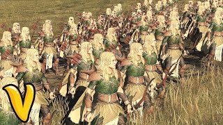 MASSIVE WOOD ELVES ARCHER FORCE! :: Total War WARHAMMER Wood Elves Gameplay!