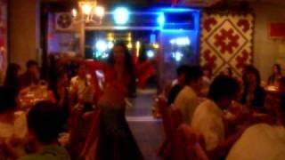 Gypsy dancer in Sarmale, Romanian Restaurant.