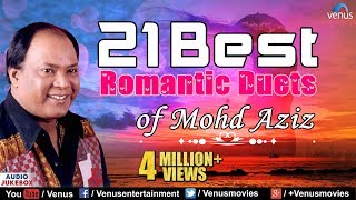 21 Best Romantic Duets | Mohd Aziz Hit Songs | Best Bollywood Romantic Songs | Best Hindi Songs
