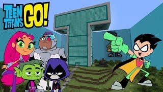 CACHE CACHE SUR MINECRAFT MAP TEEN TITANS GO ! EPISODE 5 ! | T-TOWER TROLL KIKOO HEROBRINE PS4 FR