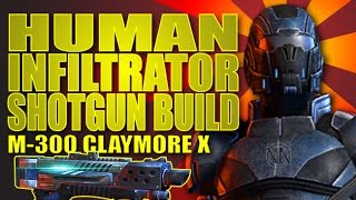 Human Infiltrator Shotgun Build! M-300 Claymore: Platinum Gameplay: Mass Effect 3 Multiplayer