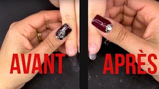 Pose d'une capsule et préparation de l''ongle