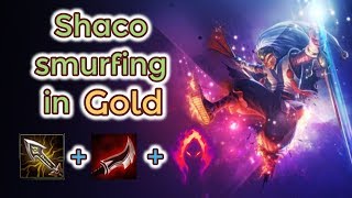 Shaco smurfing in Gold [League of Legends] Full Gameplay - Infernal Shaco