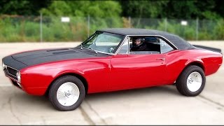 1967 Camaro drag racing - in car camera.