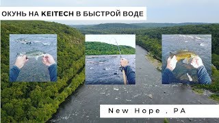 Окунь на keitech в быстрой воде. Сентябрь 2017.