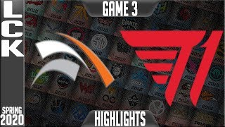 HLE vs T1 Highlights Game 3 | LCK Spring 2020 W1D3 | Hanwa Life Esports vs T1 G3
