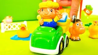 Видео для детей - Животные на ферме - Игрушки для малышей