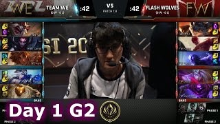 Team WE vs Flash Wolves | Day 1 Game 2 LoL MSI 2017 Group Stage | WE vs FW MSI G1
