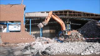 fetter Bagger Zaxis  870 und Asbest Entsorgung mit Arbeitsbühne