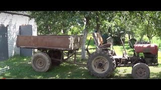 Самодельный, саморазгружающийся прицеп для минитрактора. и др  проблемы