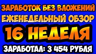 Заработок без вложений лучшие сайты еженедельный обзор №16