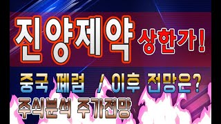 진양제약 상한가! 중국 폐렴 사스 설연휴 더 심각해 진다는데?이후 주가 전망은?진양제약 주가전망 주식분석