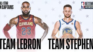 NBA All-Star Starters 2018 Revealed! LeBron James Stephen Curry Captains! 2017-18 Season
