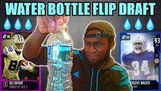 THE WATER BOTTLE FLIP DRAFT! HERSCHEL WALKER IS UNSTOPPABLE! Madden 18 Draft Champions