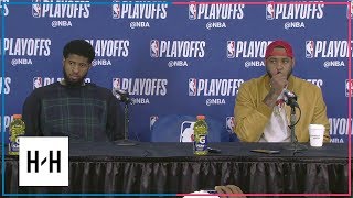 Paul George & Carmelo Anthony Postgame Interview | Jazz vs Thunder - Game 2 | 2018 NBA Playoffs