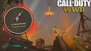 COD WW2 "V2 ROCKET" NUKE KILLSTREAK GAMEPLAY! (Call of Duty World War 2 SECRET 25 KILLSTREAK)