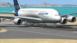 Microsoft Flight Simulator X: Airbus A380 test run with FMGC demo