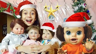 ROTINA DA NOITE DE NATAL DOS BEBÊS COMPLETA ★ Baby Alive e Reborn na Casinha de Papelão - Compilação