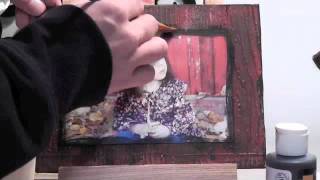 Mixed Media Canvas using Kraft Glassine Tutorial