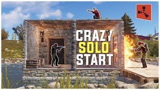 Rust - My CRAZIEST SOLO START Ever (Solo Base Defense & More)