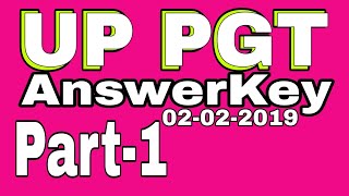 UP PGT ENGLISH ANSWERKEY 2 Feb 2019 | AKSRajveer | Literature Lovers | UGC NET ENGLISH