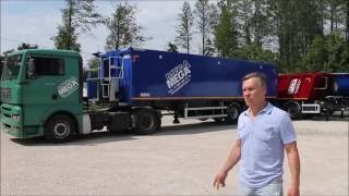Полуприцеп-зерновоз MEGA 50 м3 в сцепке с седельным тягачом MAN 4х2