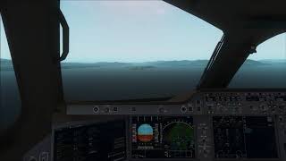 Cockpit A350-900 landing at Nagasaki Japan [Traffic Alert] X-Plane 11