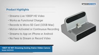 1080P HD WiFi iPhone/Android Dock Hidden Spy Camera Product Overview and Sample Video Footage